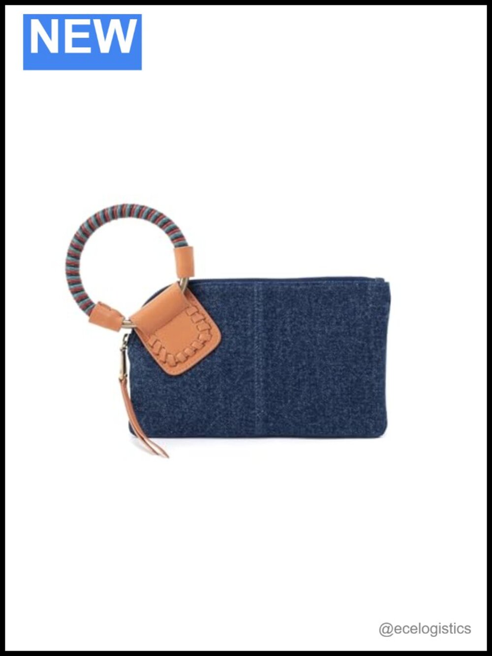 Leather Wristlet Wallet with 6 Card Slots & Zippered Pocket